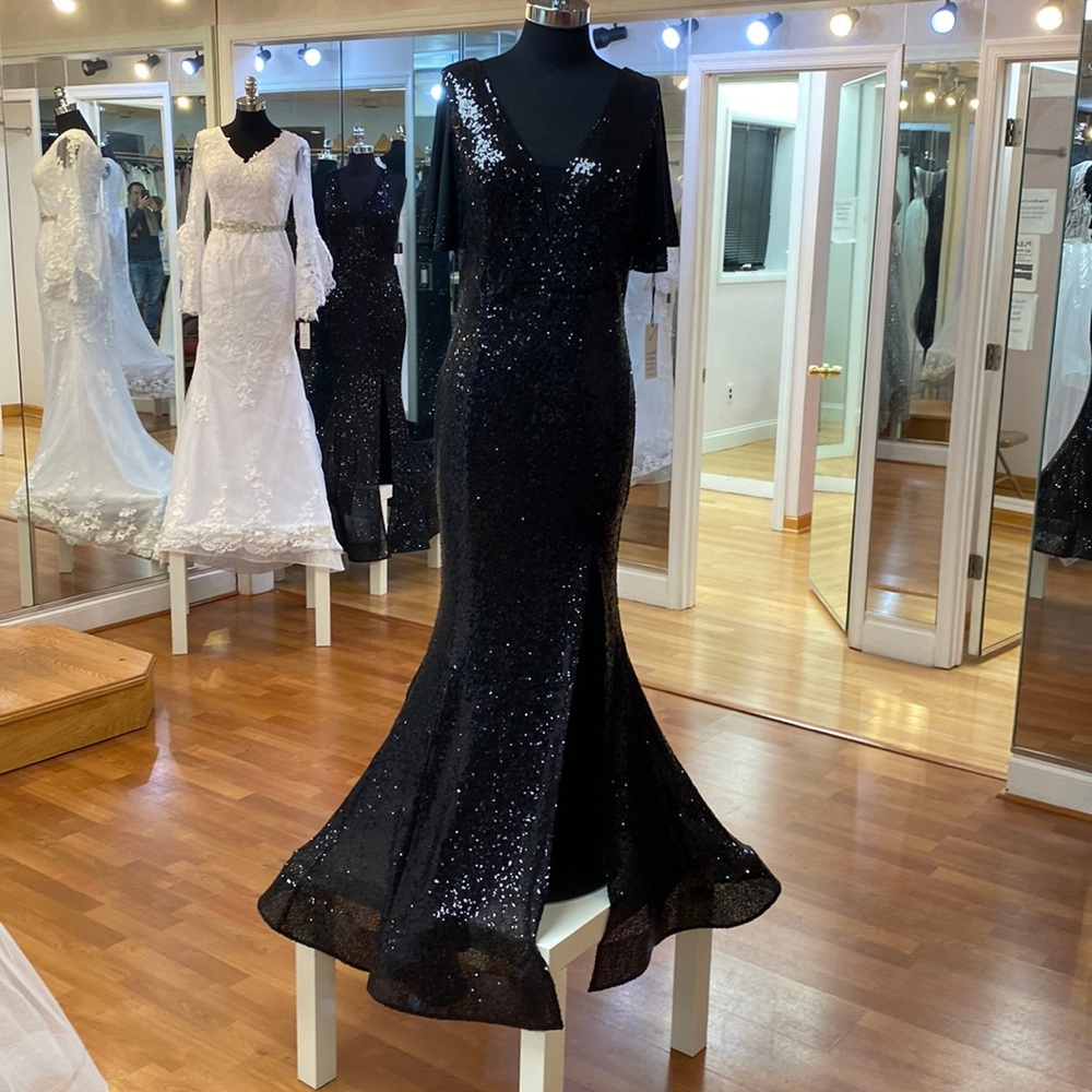 ✔️ sparkle black special occasion dress